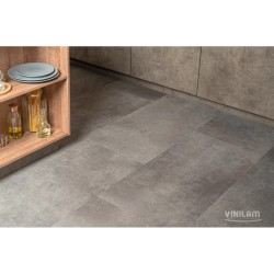 Кварц винил Vinilam Ceramo 71610 Цемент Стальной
