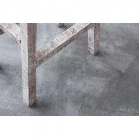 Кварц винил Vinilam Ceramo Glue Серый Бетон 61602